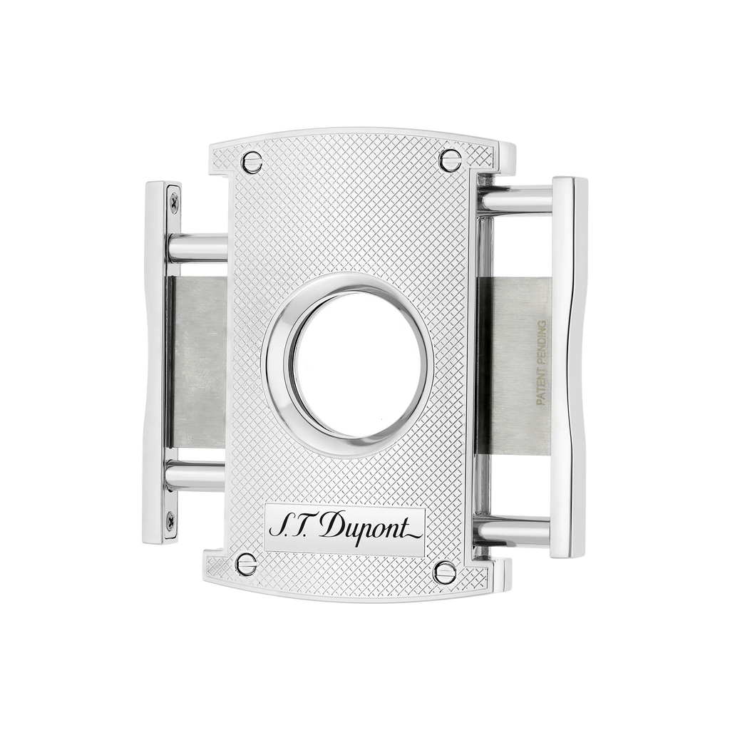 S.T. DUPONT Chequered Chrome Maxijet Cigar Cutter/Coupe-cigare 003257