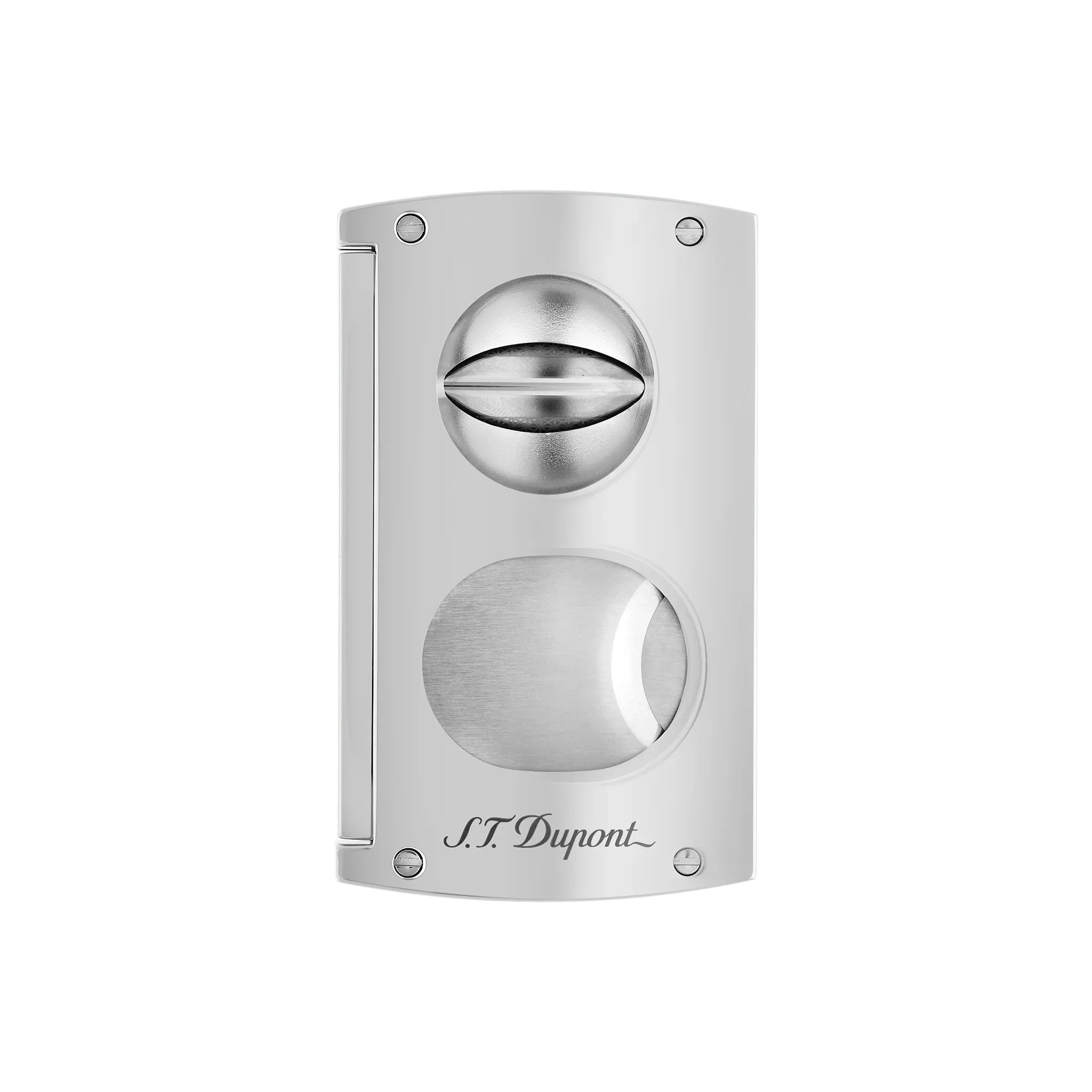 S.T. DUPONT Cigar Cutter/Coupe Cigare Double Blade Silver 003418