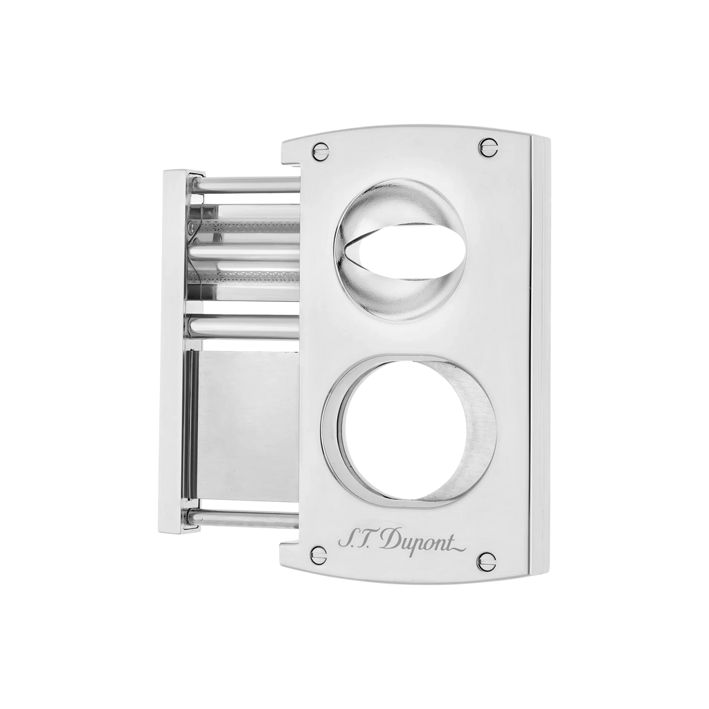 S.T. DUPONT Cigar Cutter/Coupe Cigare Double Blade Silver 003418