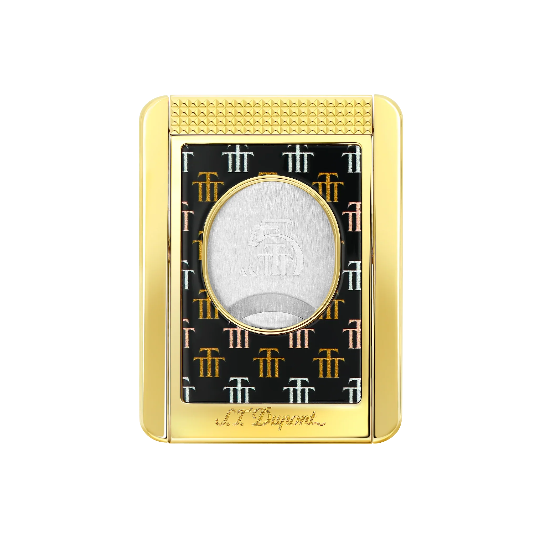S.T. DUPONT Cigar Cutter/Coupe Cigare Chrome Trinidad Black 003477