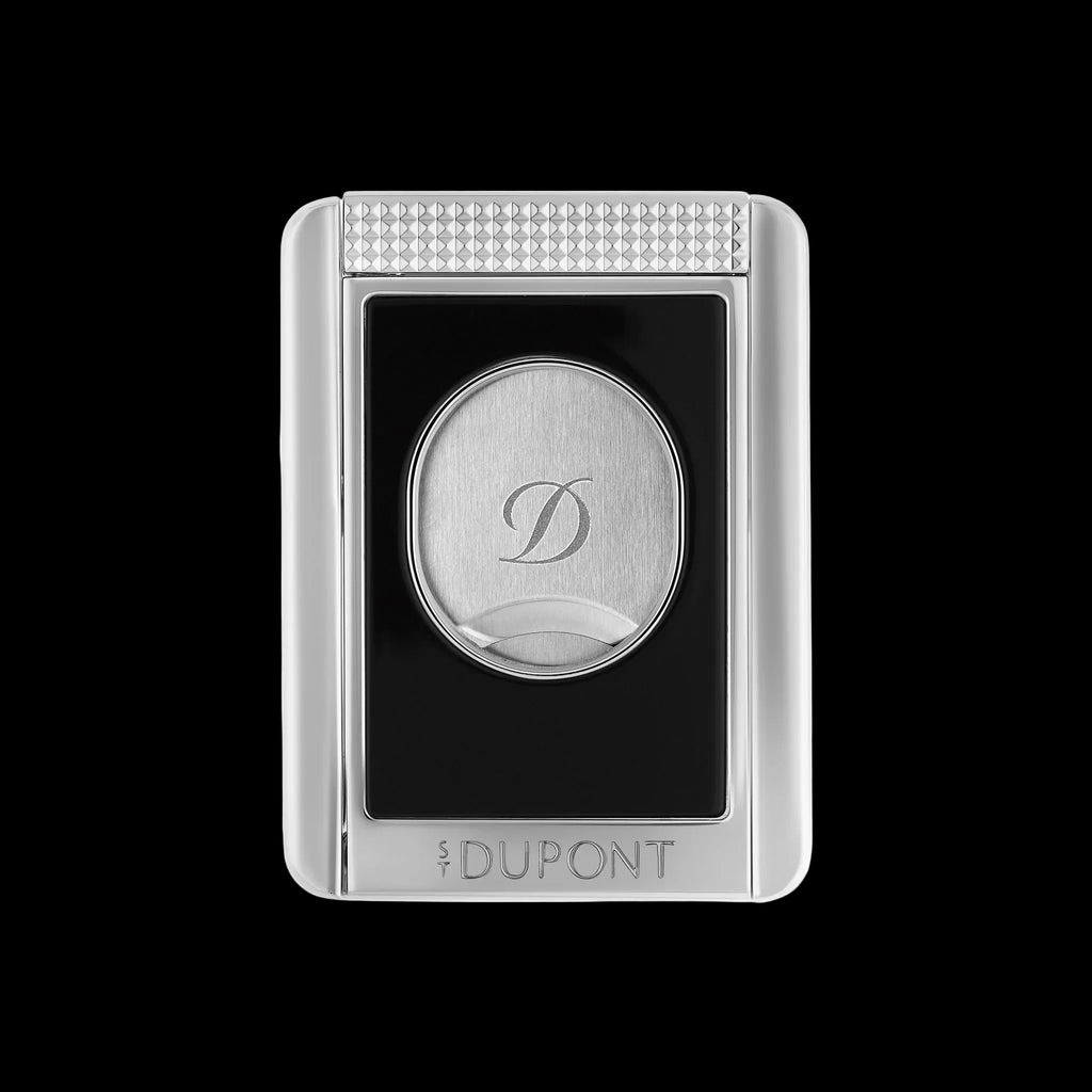 S.T DUPONT Cigar Cutter/Coupe Cigare Chrome Black Lacquer 003555