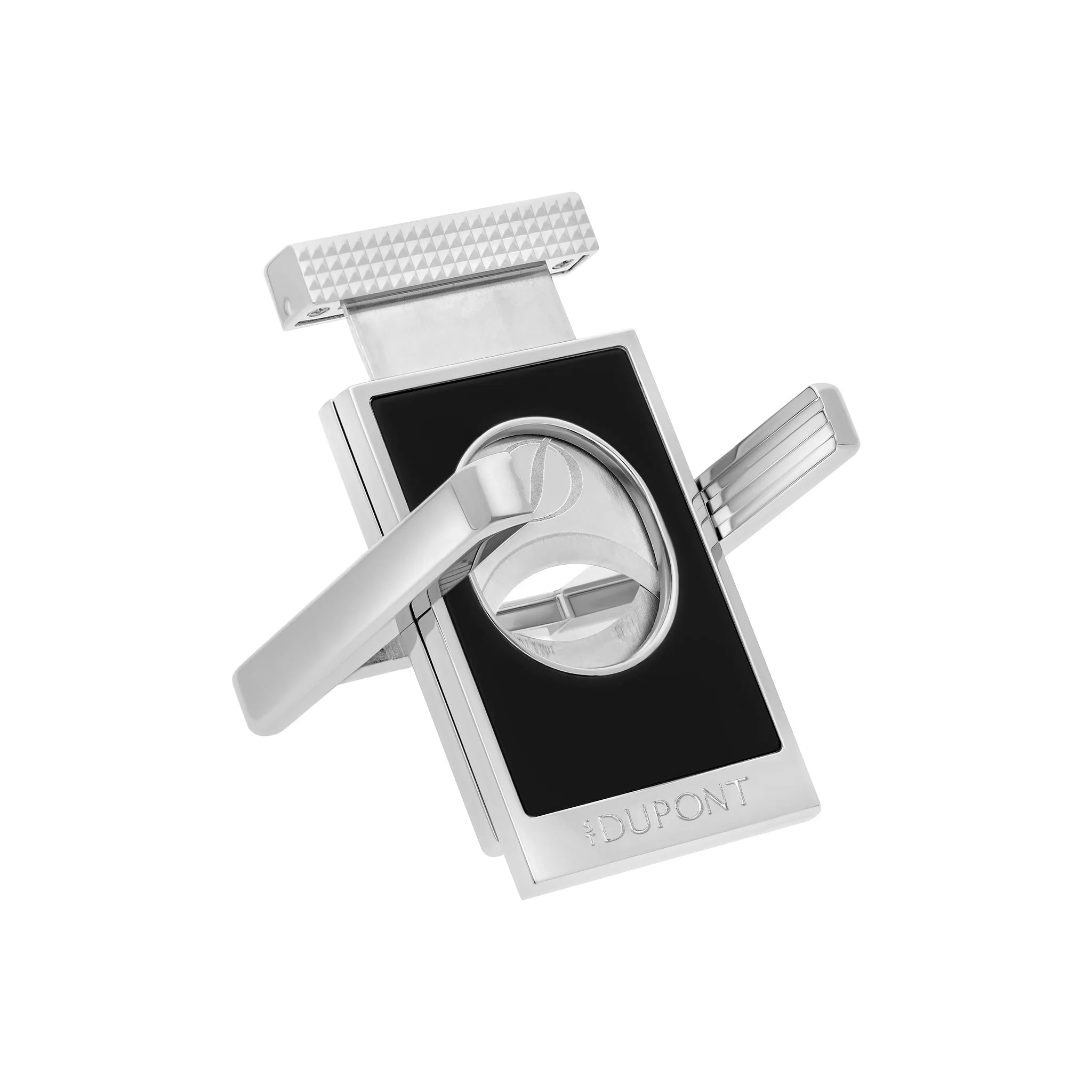 S.T DUPONT Cigar Cutter/Coupe Cigare Chrome Black Lacquer 003555