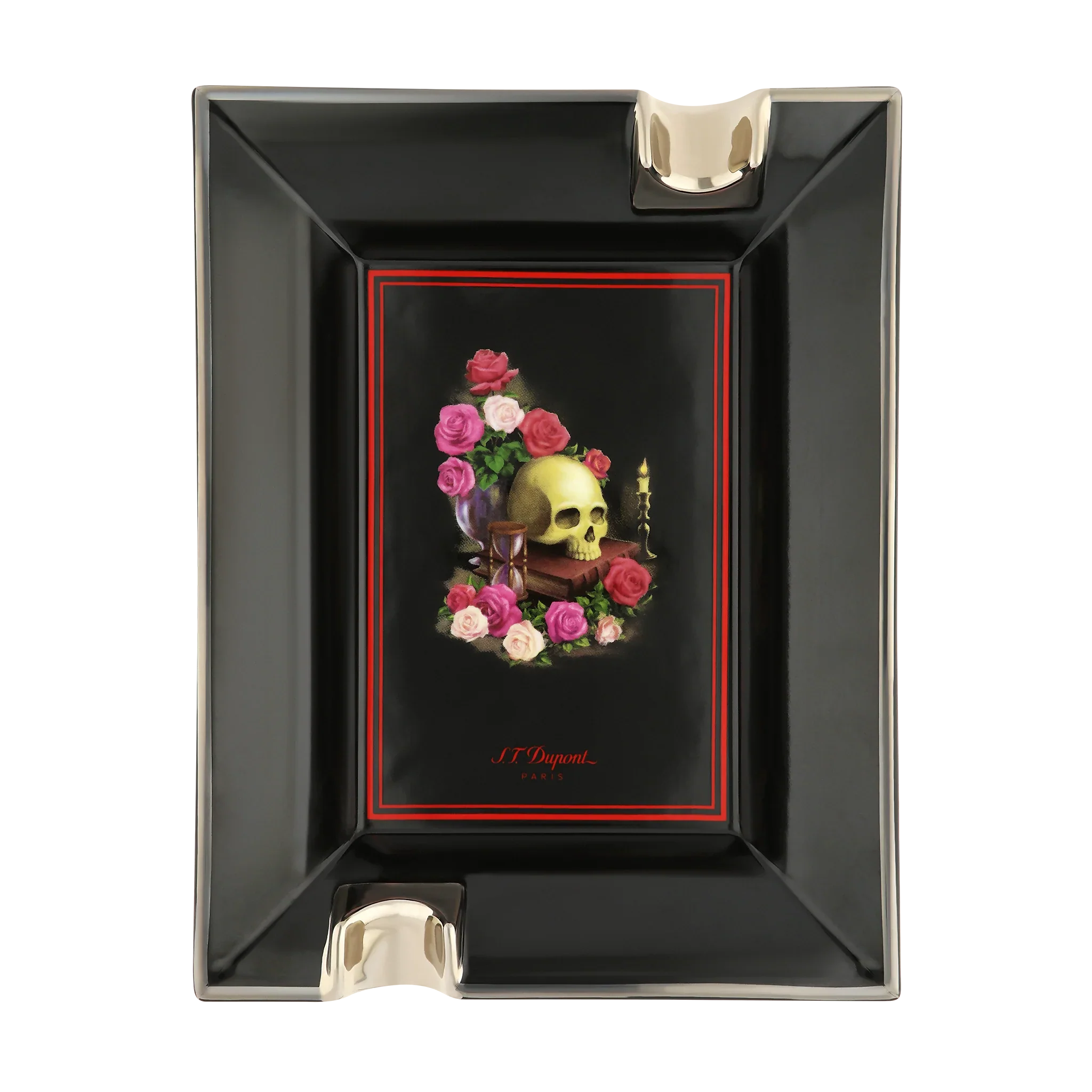 S.T. DUPONT Ashtray Memento Mori Black 006494