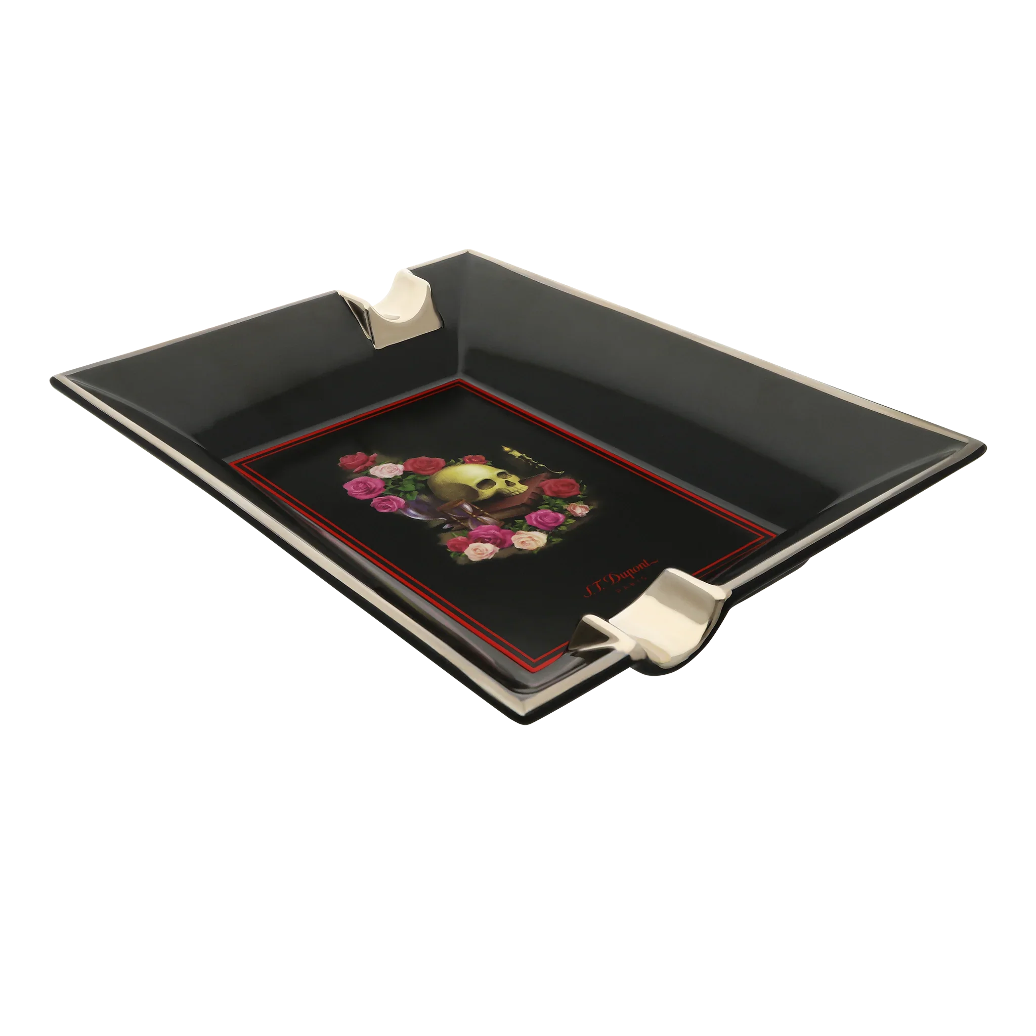 S.T. DUPONT Ashtray Memento Mori Black 006494