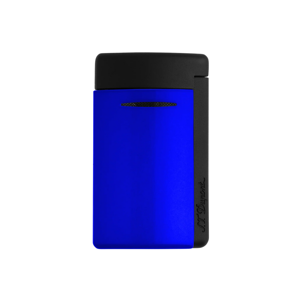 S.T. DUPONT Minijet Lacquer Neon Blue Lighter/Briquet 010871
