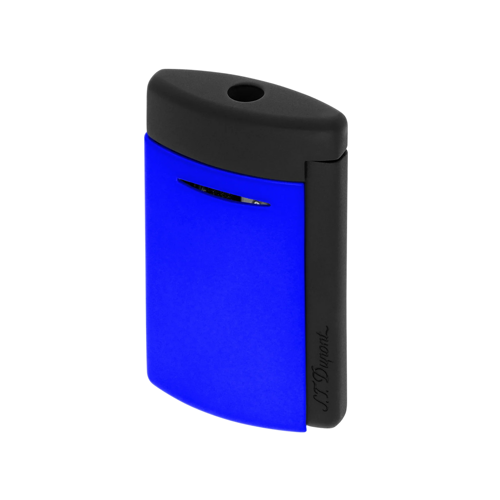 S.T. DUPONT Minijet Lacquer Neon Blue Lighter/Briquet 010871
