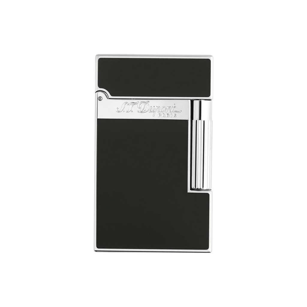 S.T. DUPONT LIGNE 2 BLACK LACQUERED PALLADIUM LIGHTER/BRIQUET 016296
