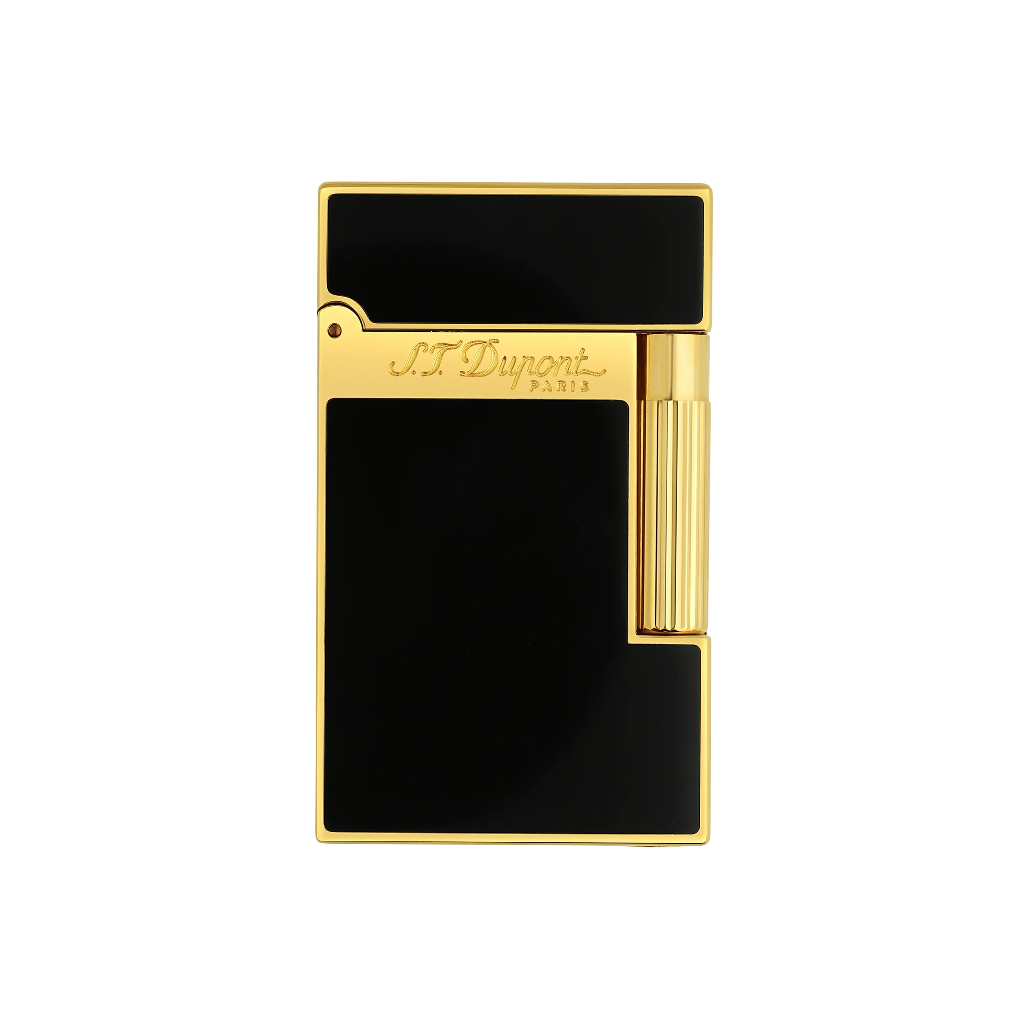 S.T. DUPONT LIGNE 2 BLACK LACQUERED GOLD LIGHTER/BRIQUET 016884