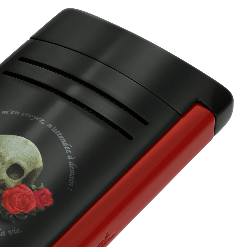 S.T. DUPONT Maxijet Memento Mori Black Lighter/Briquet 020394