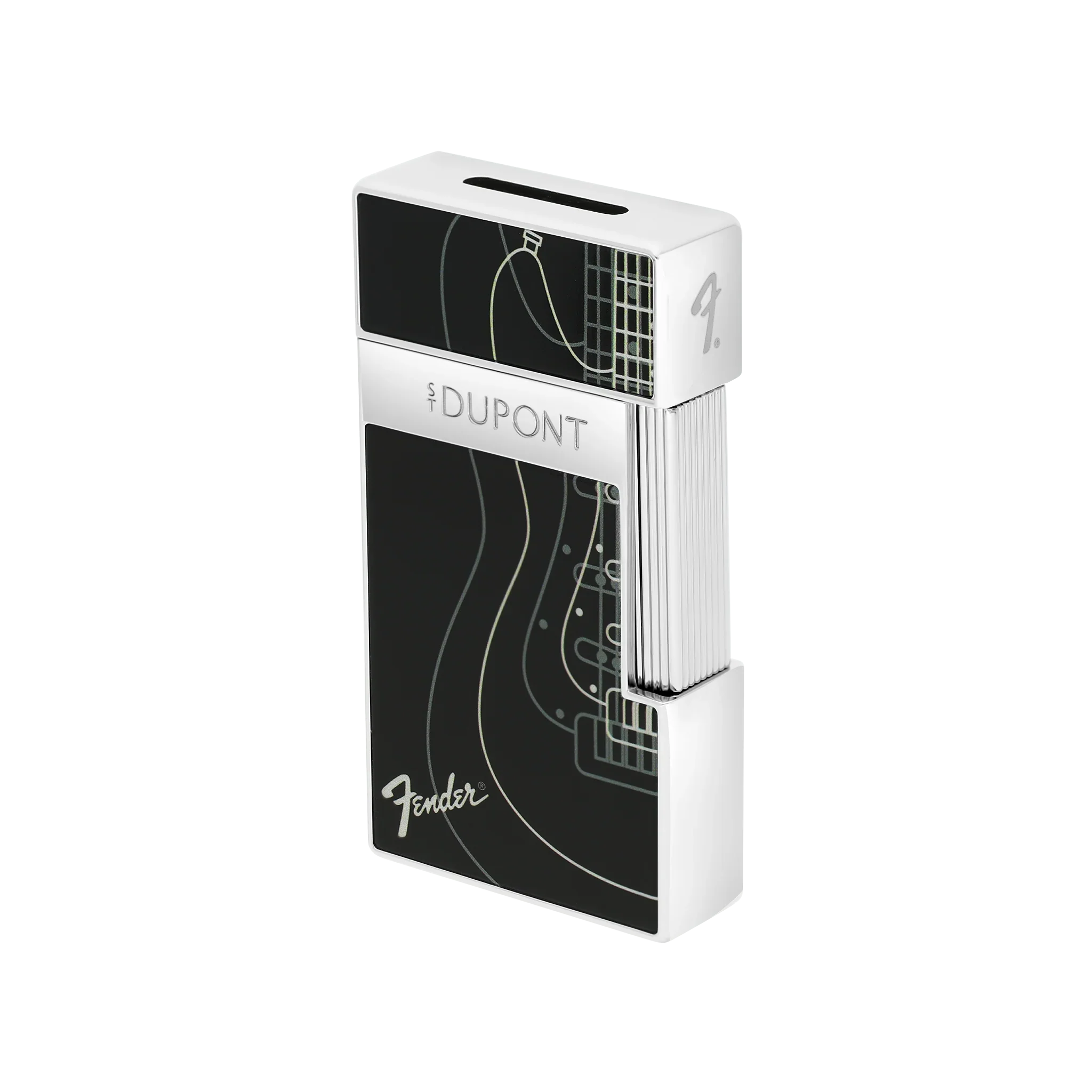 S.T. DUPONT Fender Biggy Black Lacquered Lighter/Briquet 025025