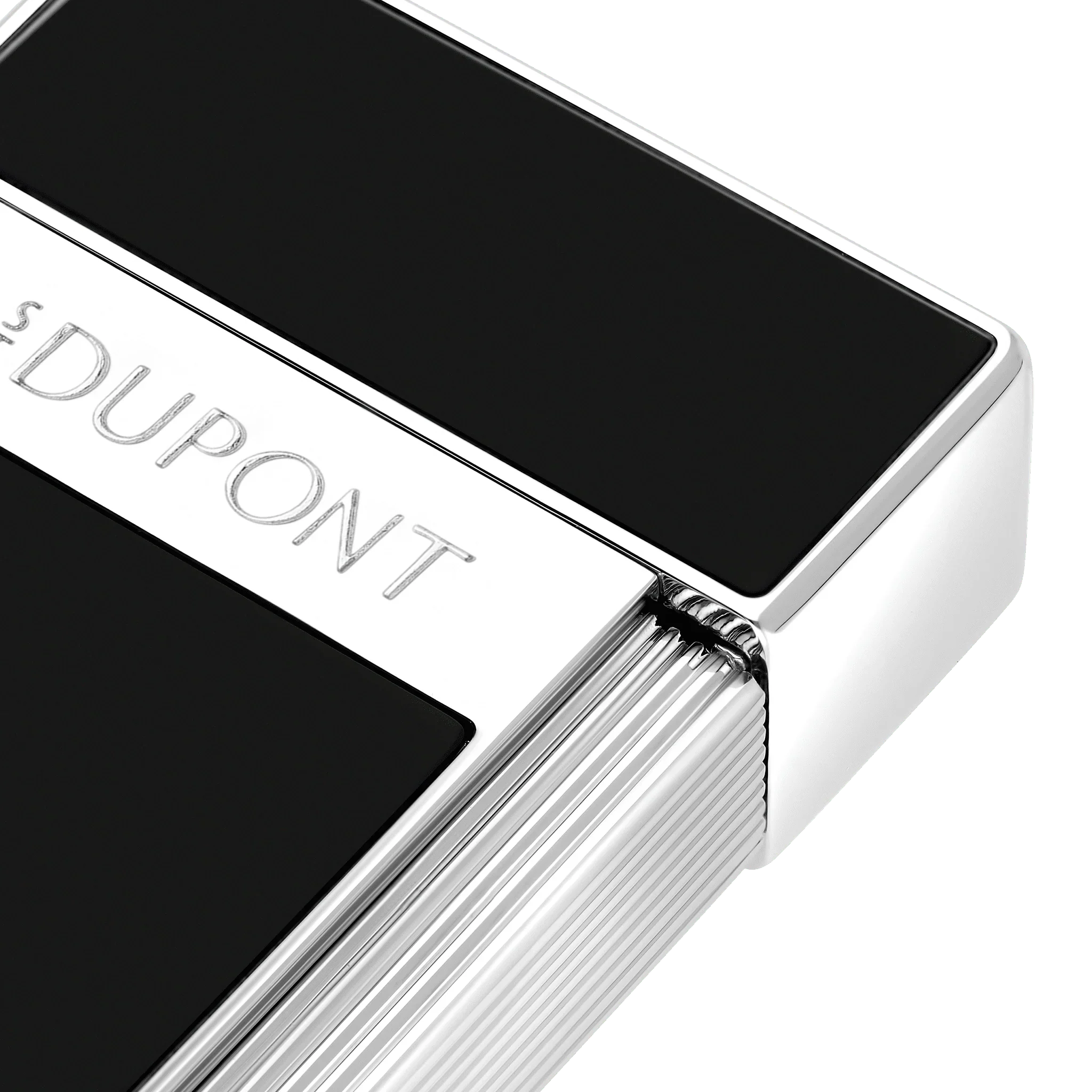 S.T. DUPONT Biggy Black Chrome Silver Lighter/Briquet 025221
