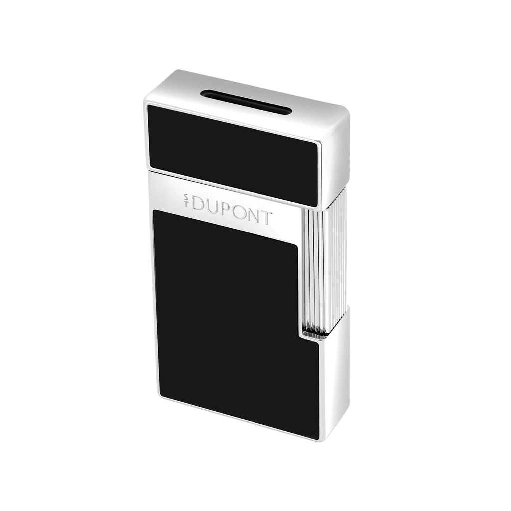 S.T. DUPONT Biggy Black Chrome Silver Lighter/Briquet 025221