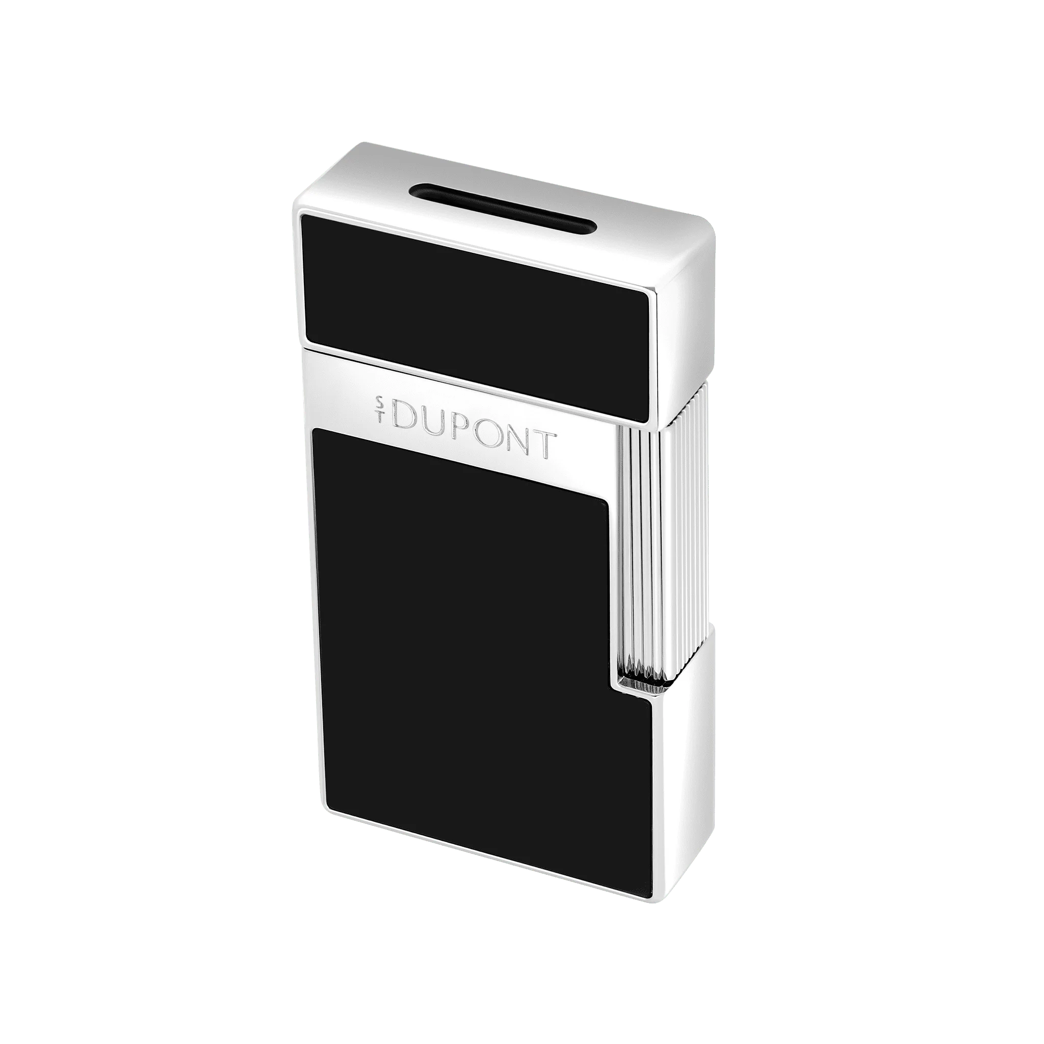 S.T. DUPONT Biggy Black Chrome Silver Lighter/Briquet 025221