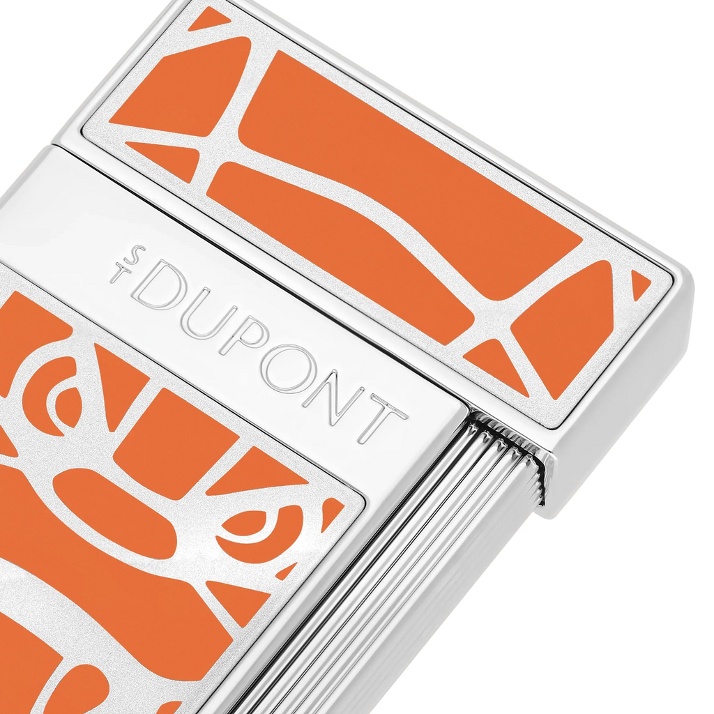 S.T. Dupont Slimmy Orlinski Lacquered Orange Lighter/Briquet 028063
