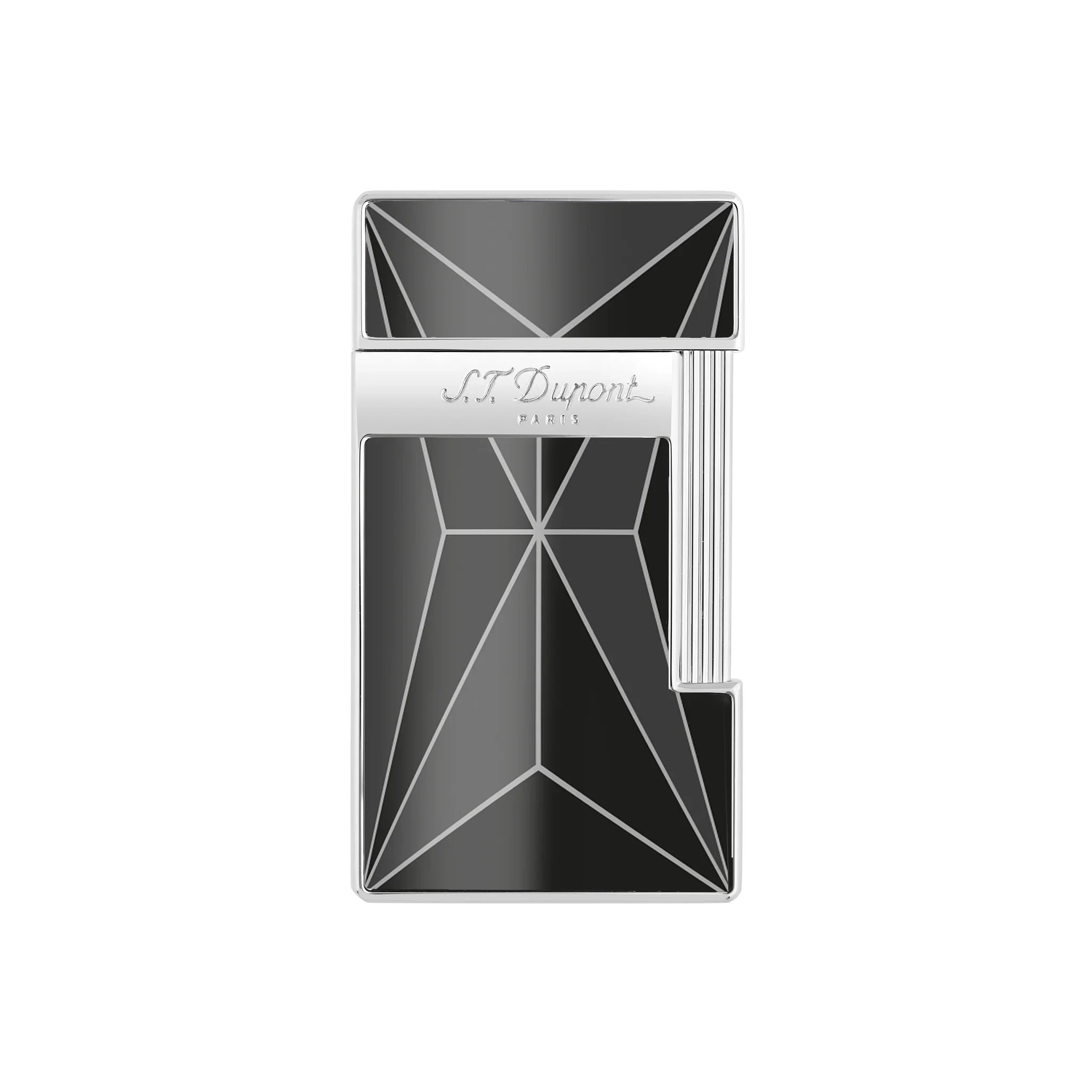 S.T. DUPONT Slimmy Chrome Fire X Black Lighter/Briquet 028070