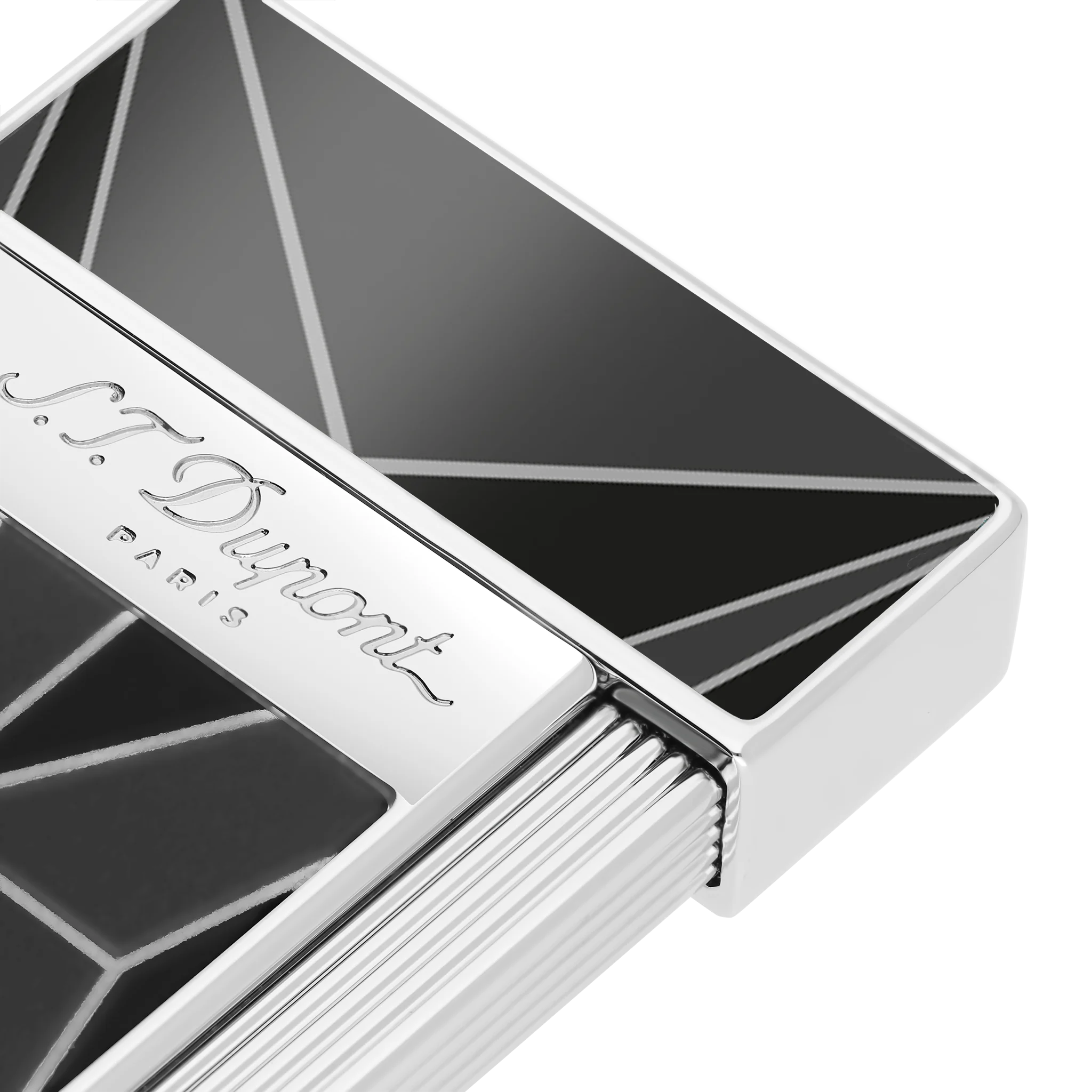 S.T. DUPONT Slimmy Chrome Fire X Black Lighter/Briquet 028070