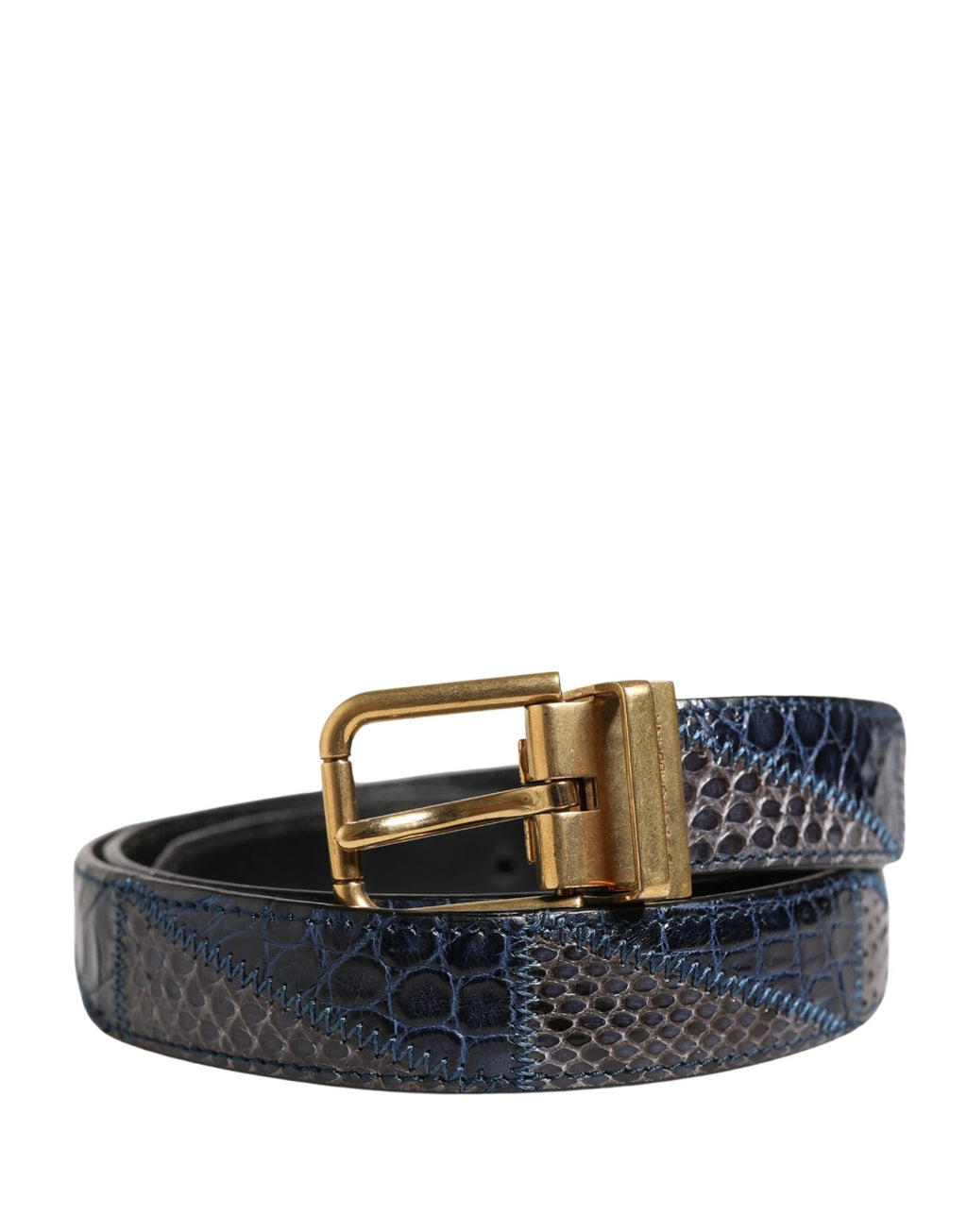 Dolce & Gabbana Men Multicolor Leather Metal Buckle Belt