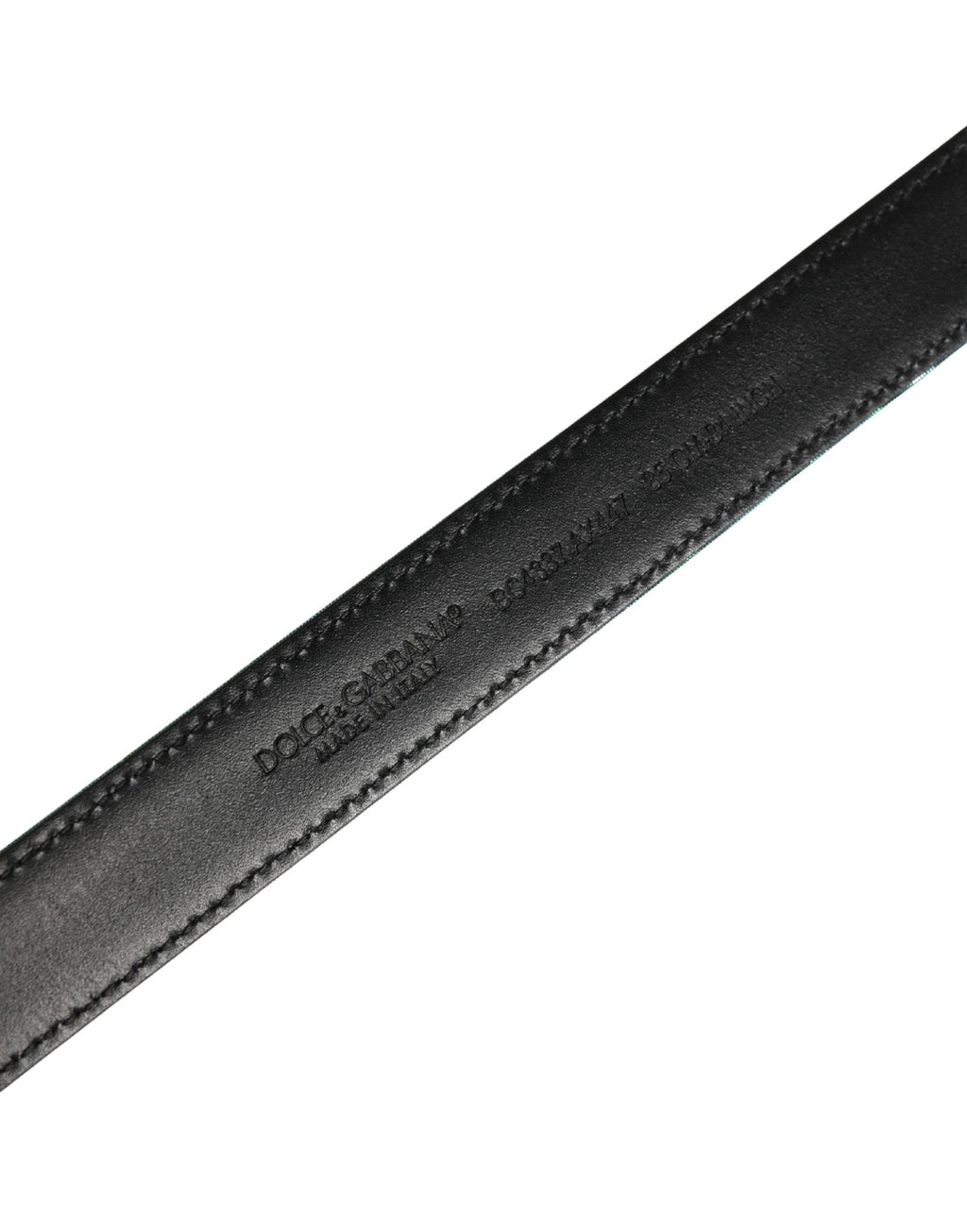 Dolce & Gabbana Men Green Lurex Polyester Metal Buckle Belt