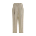Brunello Cucinelli Beige Linen Casual Pants