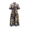 Alemais Brown Cotton Casual Dress