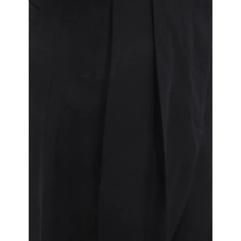 Salvatore Ferragamo Black Silk Casual Pants