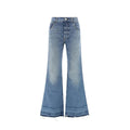 Chloé Blue Cotton Flared Jeans