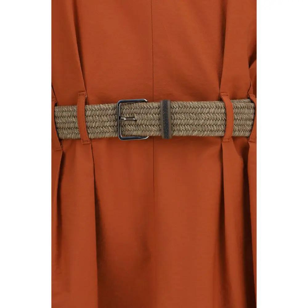 Brunello Cucinelli Orange Cotton Casual Dress