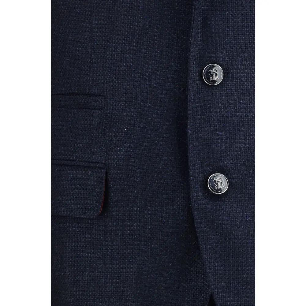 Brunello Cucinelli Blue Wool Oves Aries Two-Piece Suit
