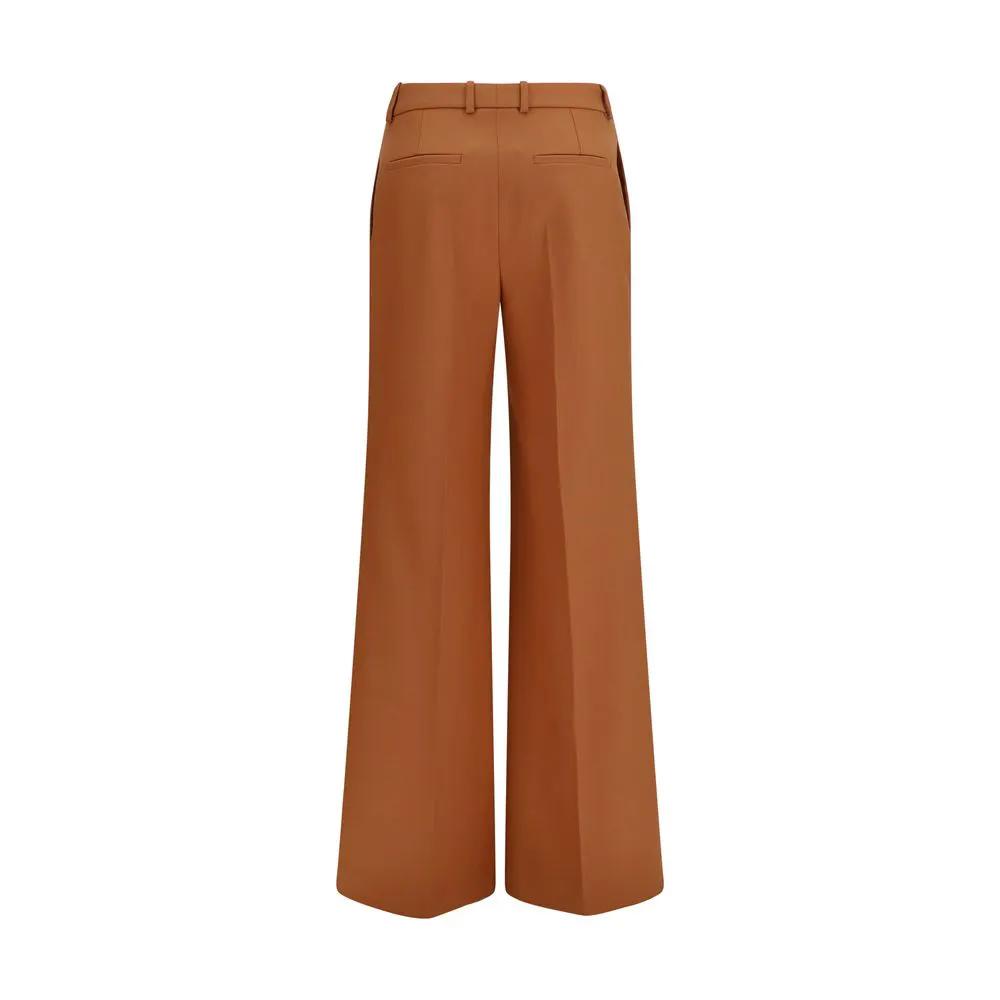 Chloé Orange Cotton Flared Pants
