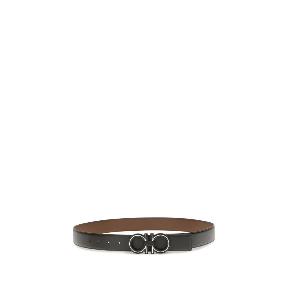 Ferragamo Blue Calf Leather Bos Taurus Regular Belt