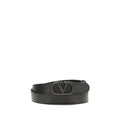 Valentino Garavani Black Calf Leather Bos Taurus Regular Belt