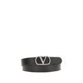 Valentino Garavani Black Calf Leather Bos Taurus Regular Belt