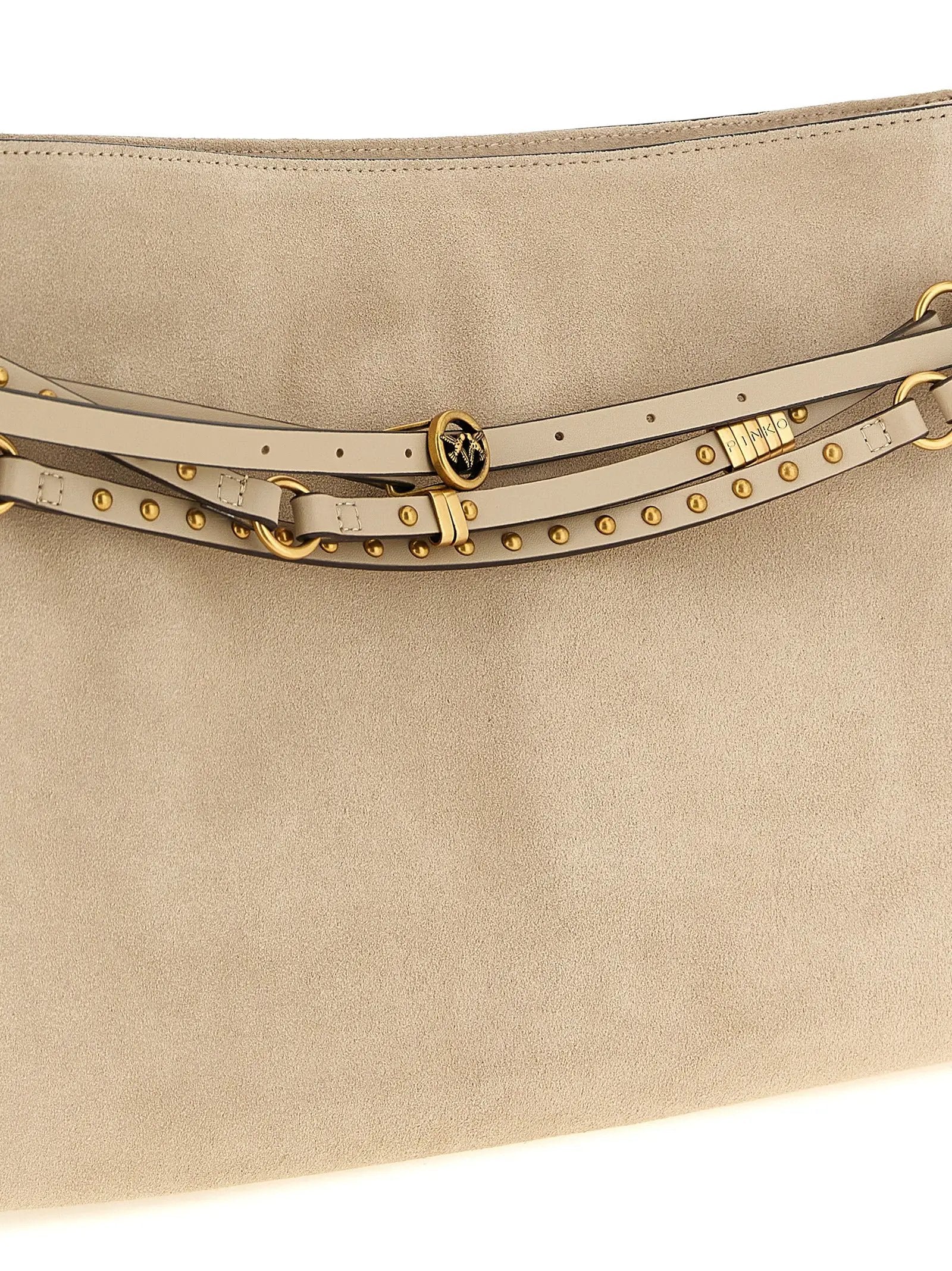 PINKO Beige Cowhide Shoulder Bag