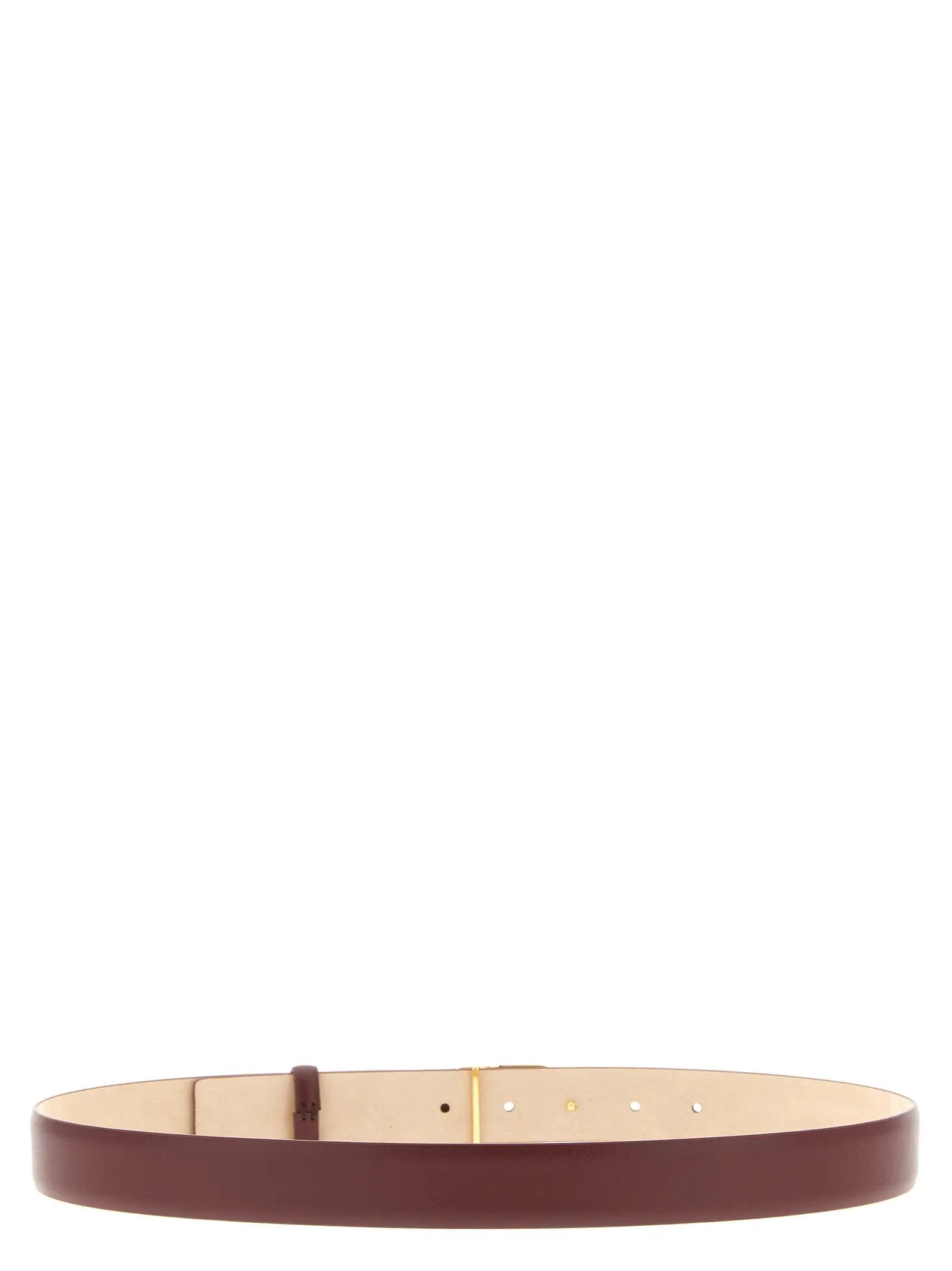 Khaite Bordeaux Calfskin Regular Belt