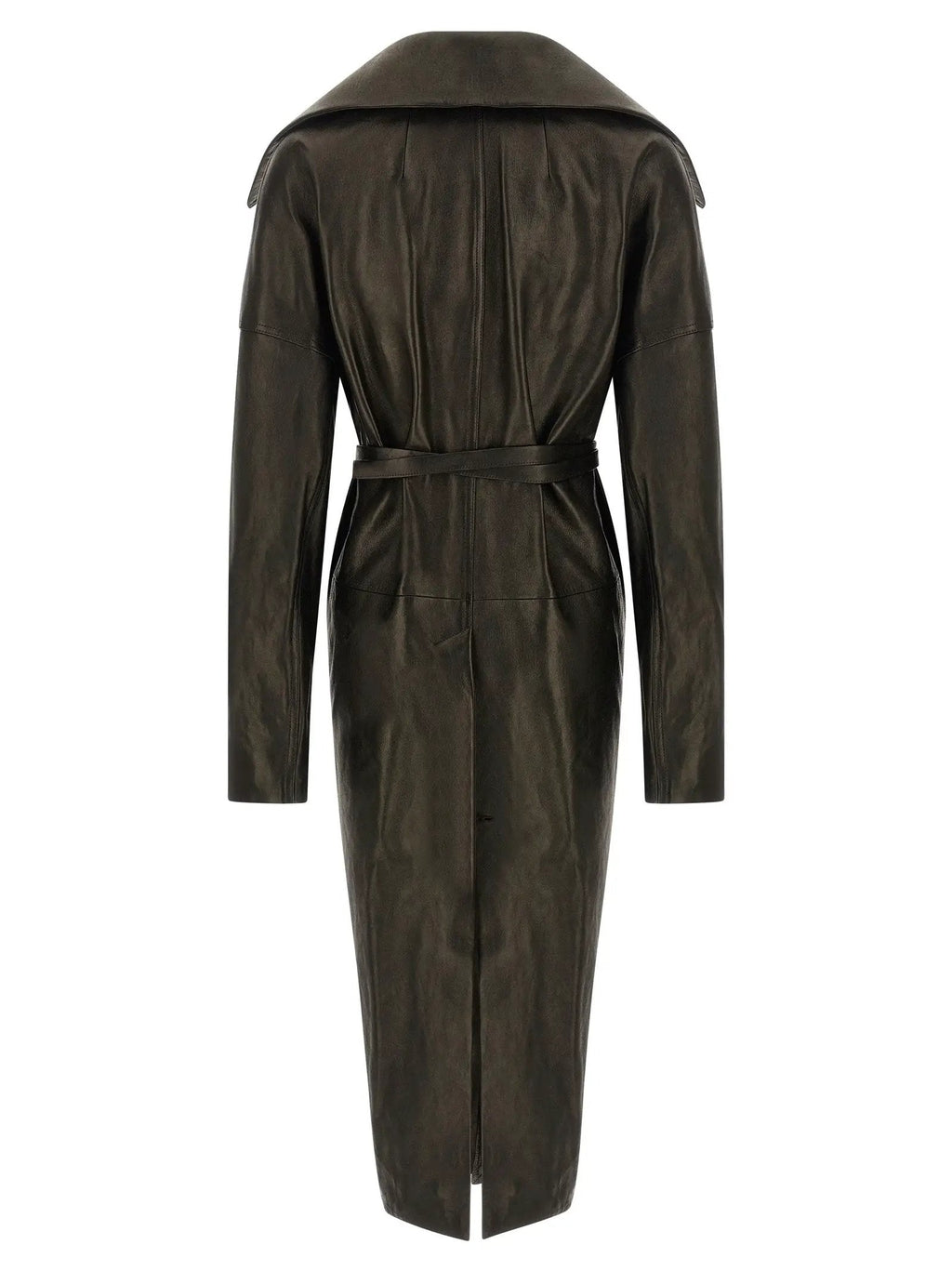 Rick Owens Black Lamb Leather Coat