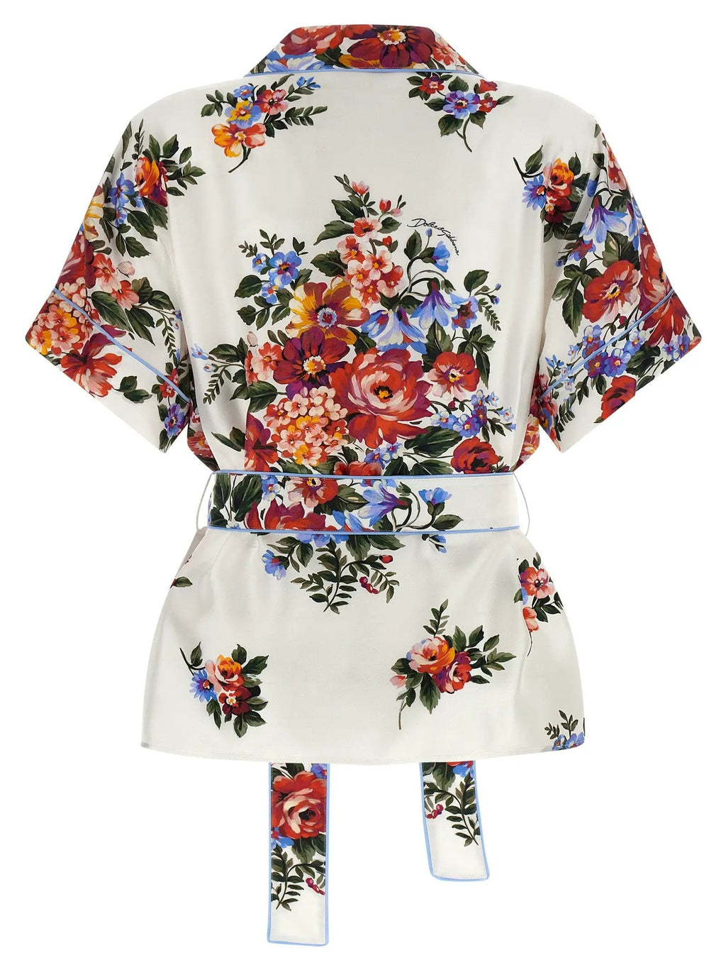 Dolce & Gabbana White Silk Blouse