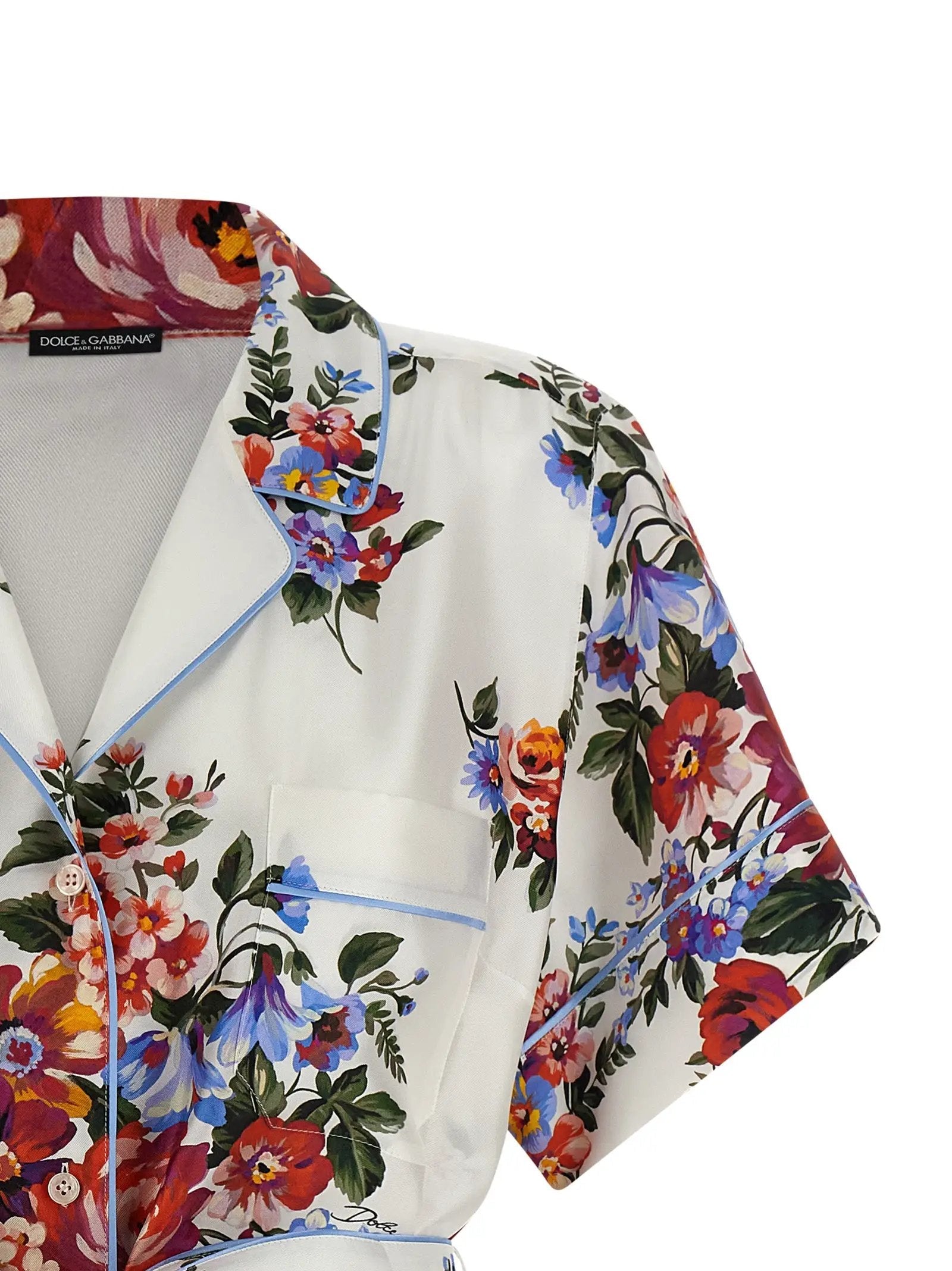Dolce & Gabbana White Silk Blouse