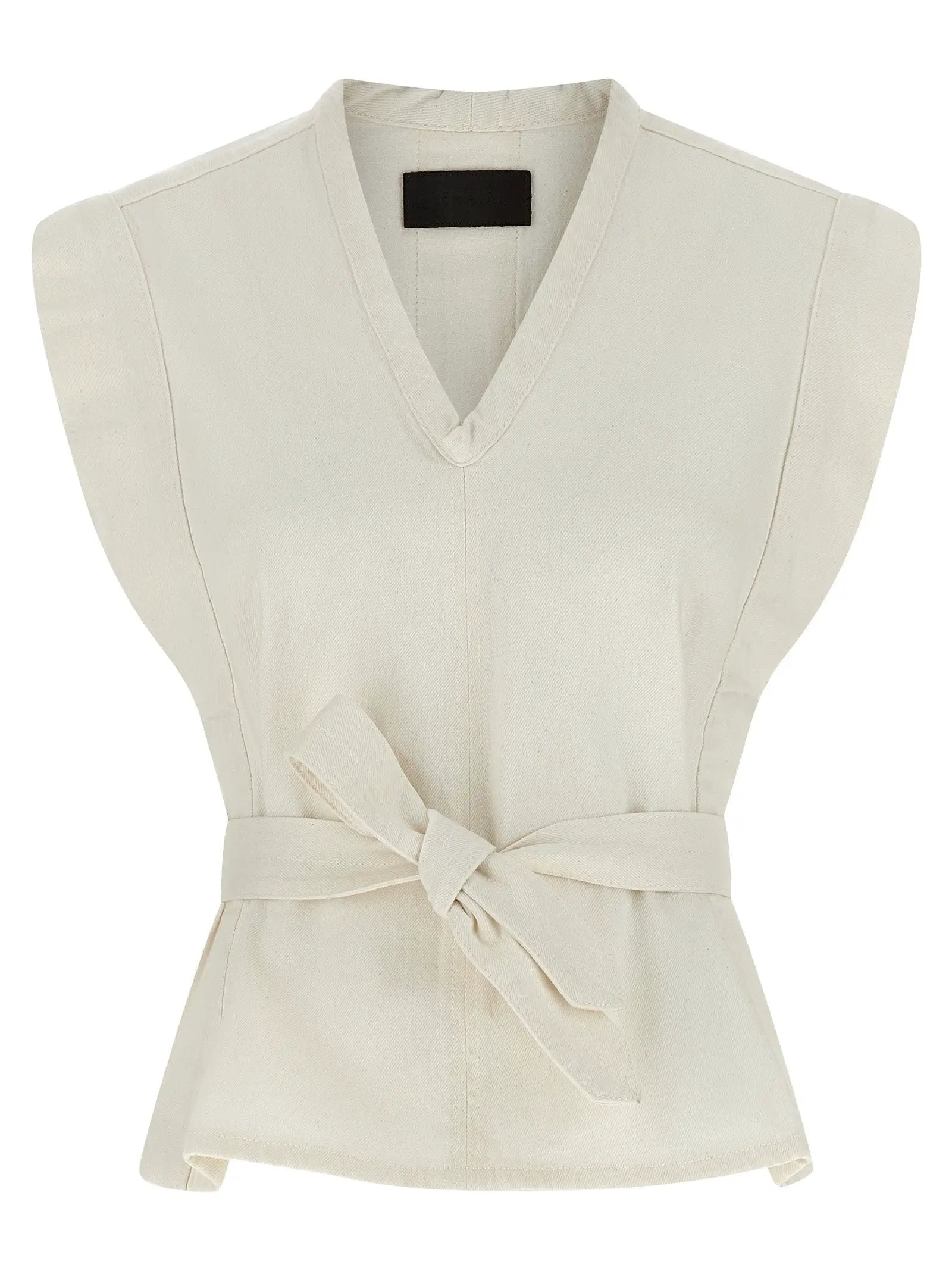 Lemaire White Cotton Sleeveless Jacket