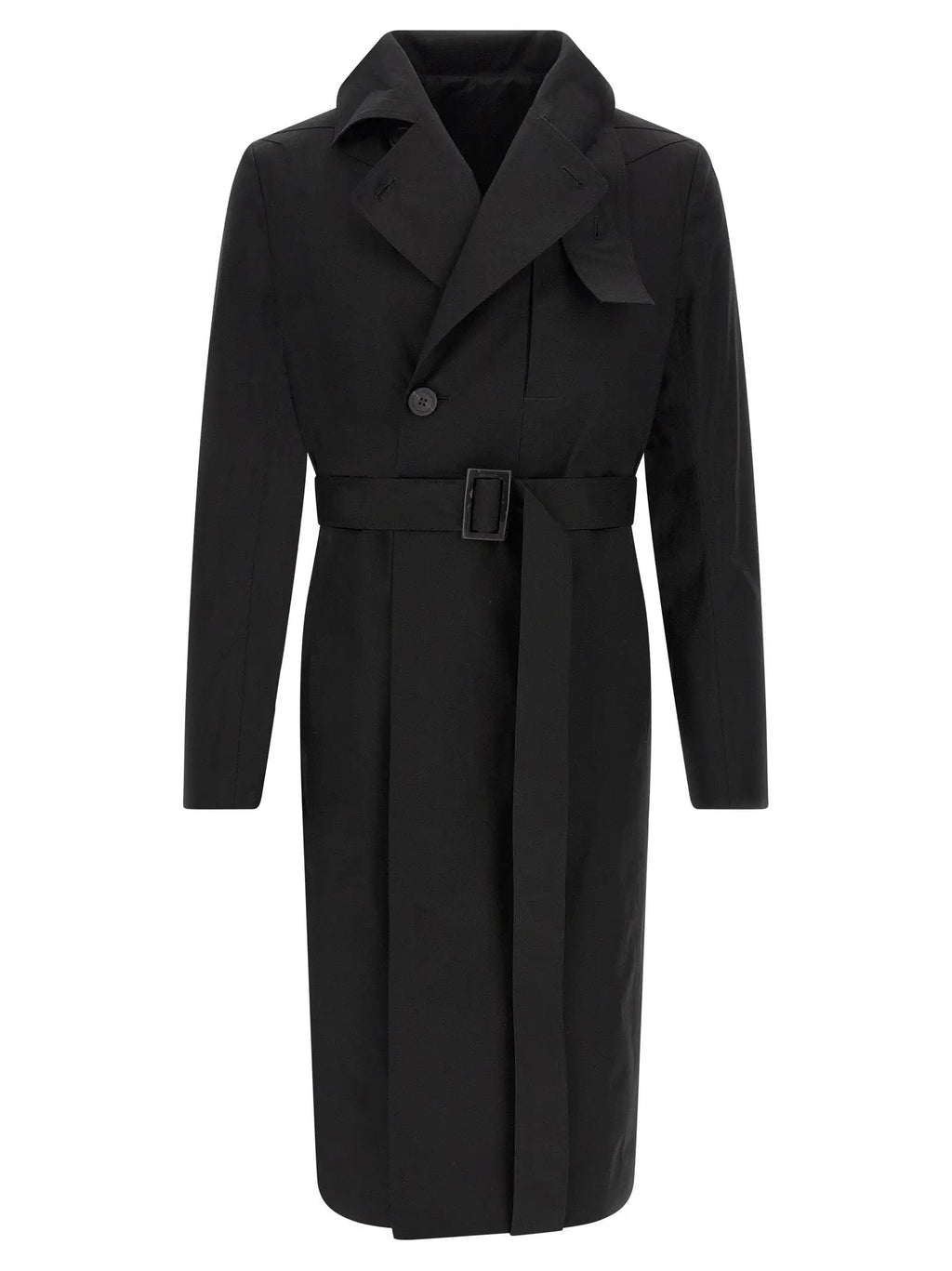 Rick Owens Black Cotton Coat