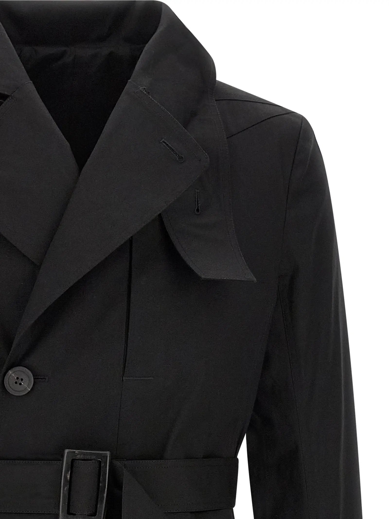 Rick Owens Black Cotton Coat