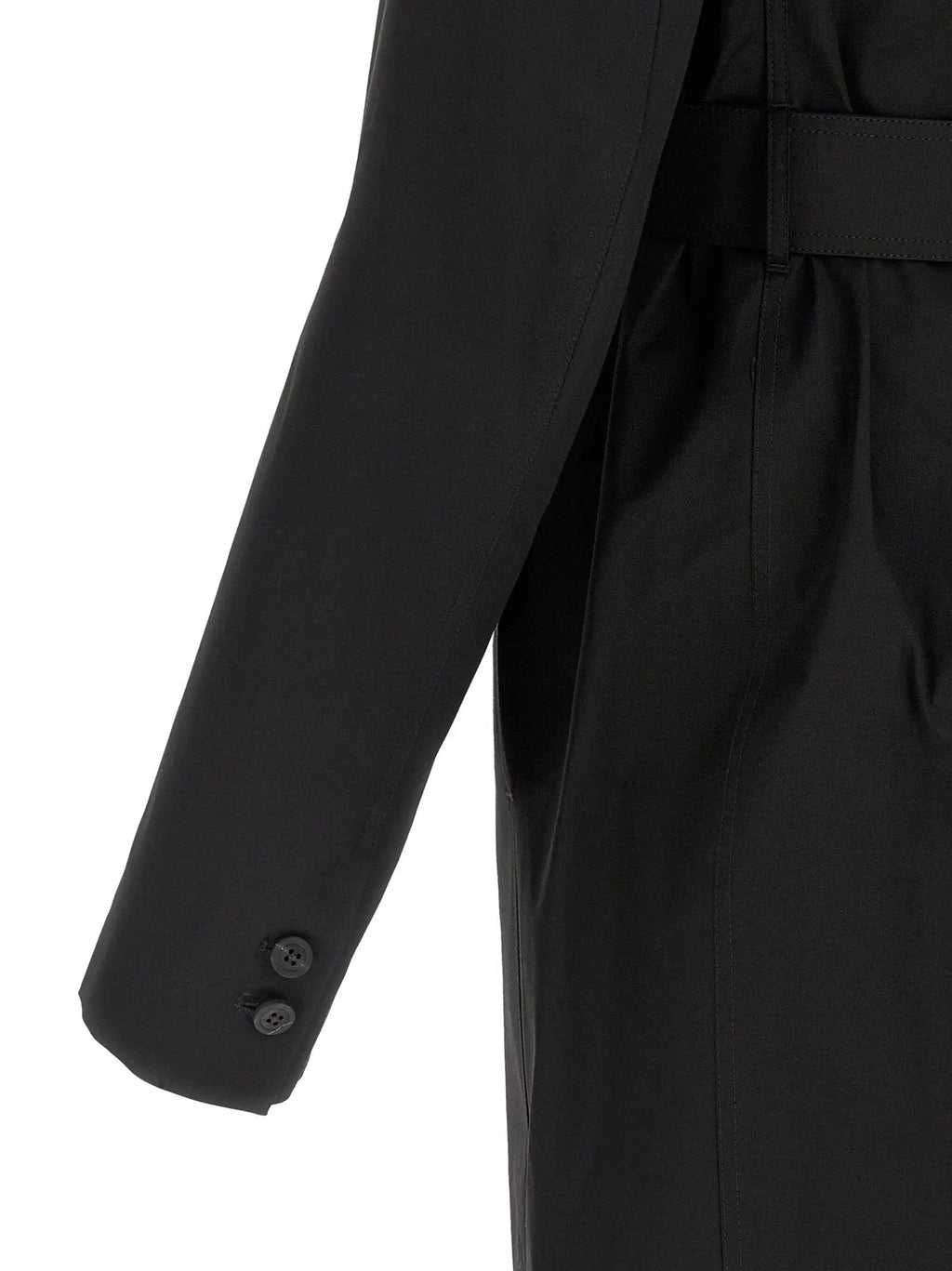 Rick Owens Black Cotton Coat