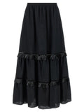 Kiton Black Linen Mini Skirt