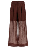 Brunello Cucinelli Bordeaux Cotton Flared Pants