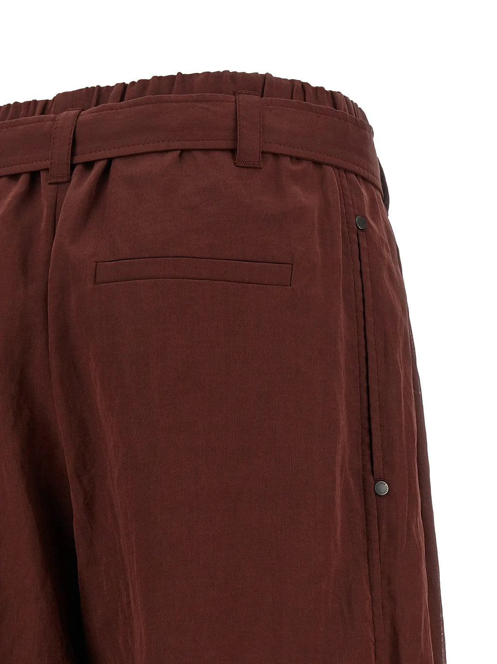 Brunello Cucinelli Bordeaux Cotton Flared Pants