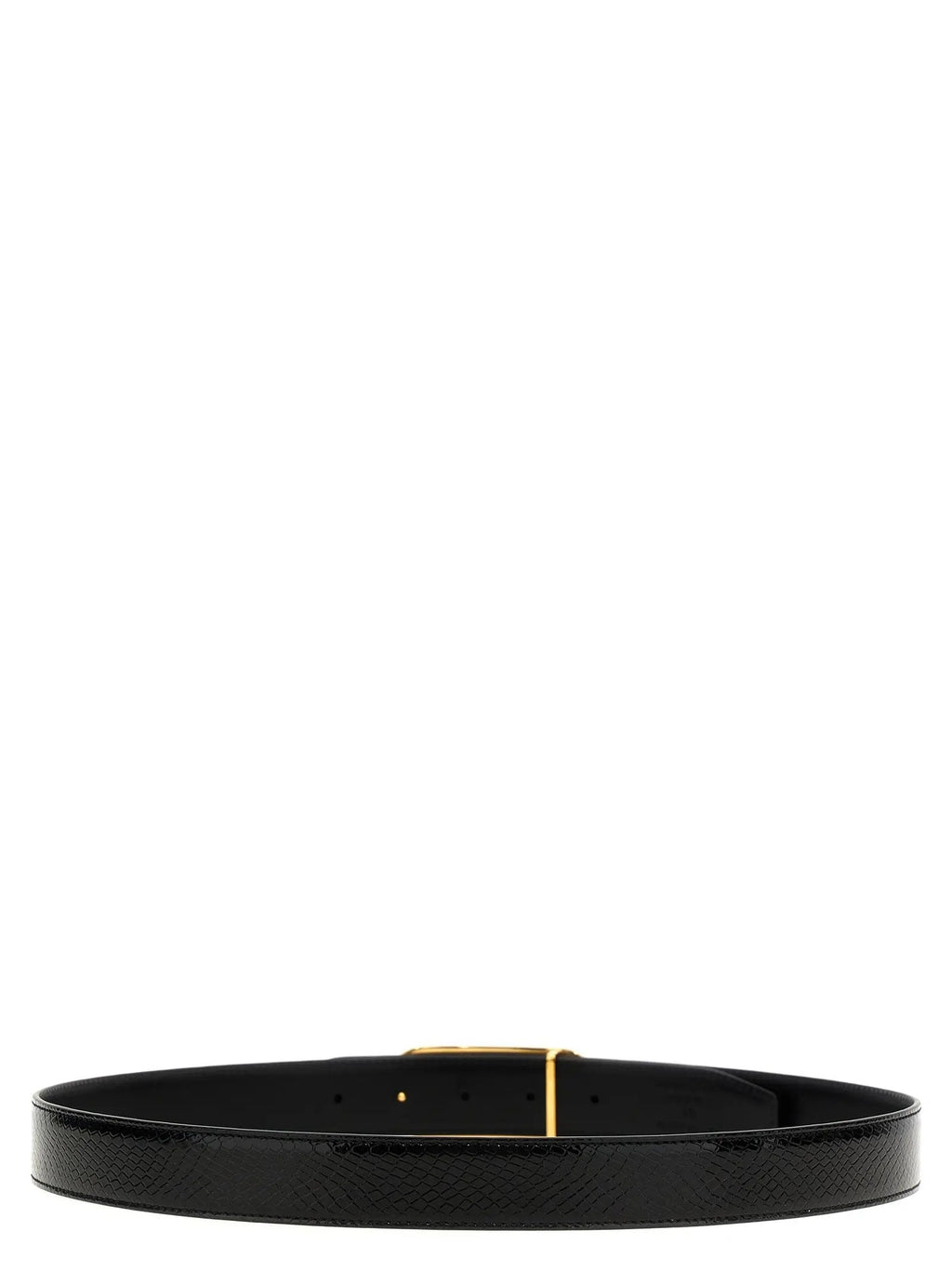 Tom Ford Black Leather Regular Belt
