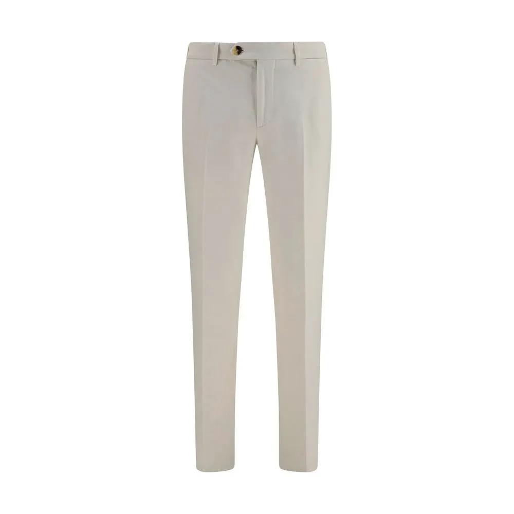 Brunello Cucinelli White Cotton Casual Pants