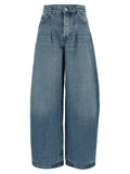 Jacquemus Blue Cotton High-Waisted Jean