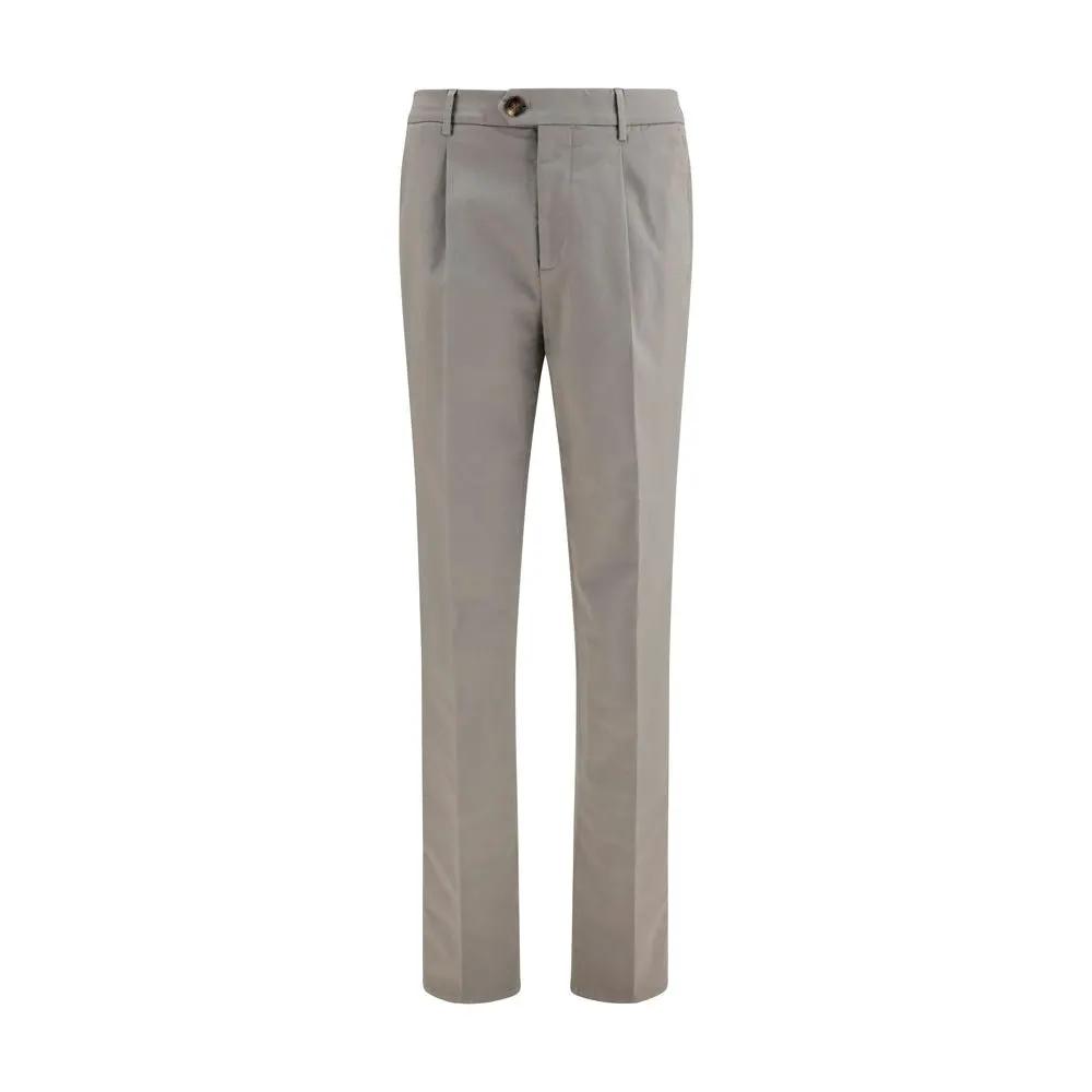 Brunello Cucinelli Bicolor Cotton Chino Pants