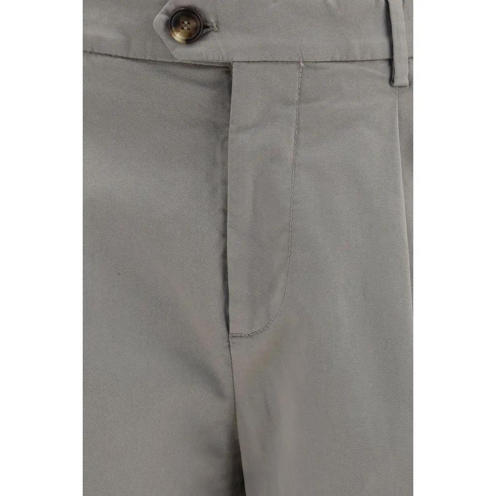 Brunello Cucinelli Bicolor Cotton Chino Pants