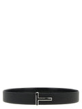 Tom Ford Black Calfskin Regular Belt